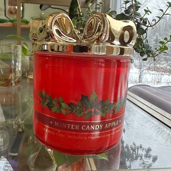 Bath & Body Works Other - Bath & Body Works - Winter Candy Apple Bow Lid Candle